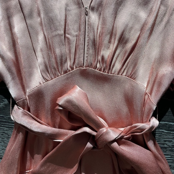 SAYLOR SATIN MINI DRESS SIZE SMALL BLUSH - Picture 3 of 5